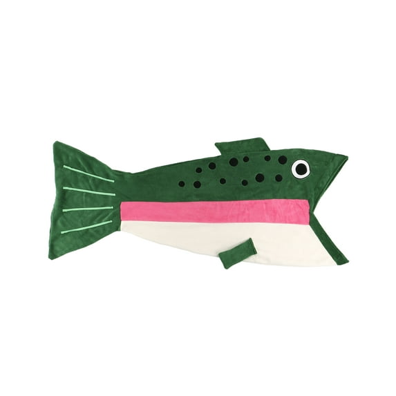 Lazy One Children's Under the Sea Tail Blankets, Funny Blankets for Girls and Boys, Animal, Fishing, River (Trout, One Size)