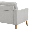 thumbnail image 3 of Serta Brighton Mid-Century Modern Style 2 Seater Loveseat with Ottoman, Light Grey Fabric, 3 of 8