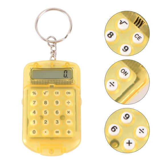 GOOHOCHY 3 Pcs Keychain Calculator Portable Electronic Toddler