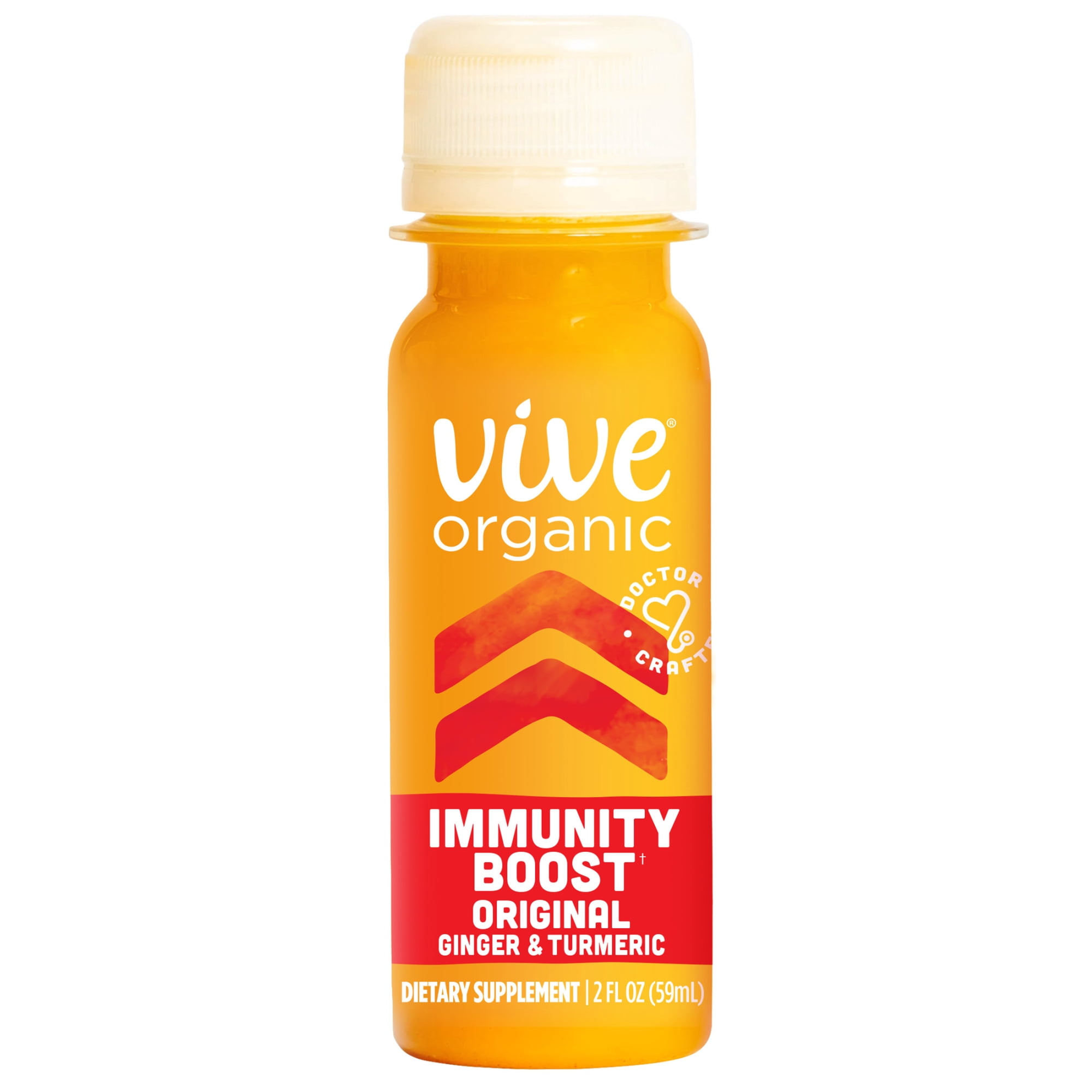 Vive Organic Immunity Boost Original Wellness Shot with Ginger and Turmeric, Potent Wellness Shots, 2 fl oz Bottle