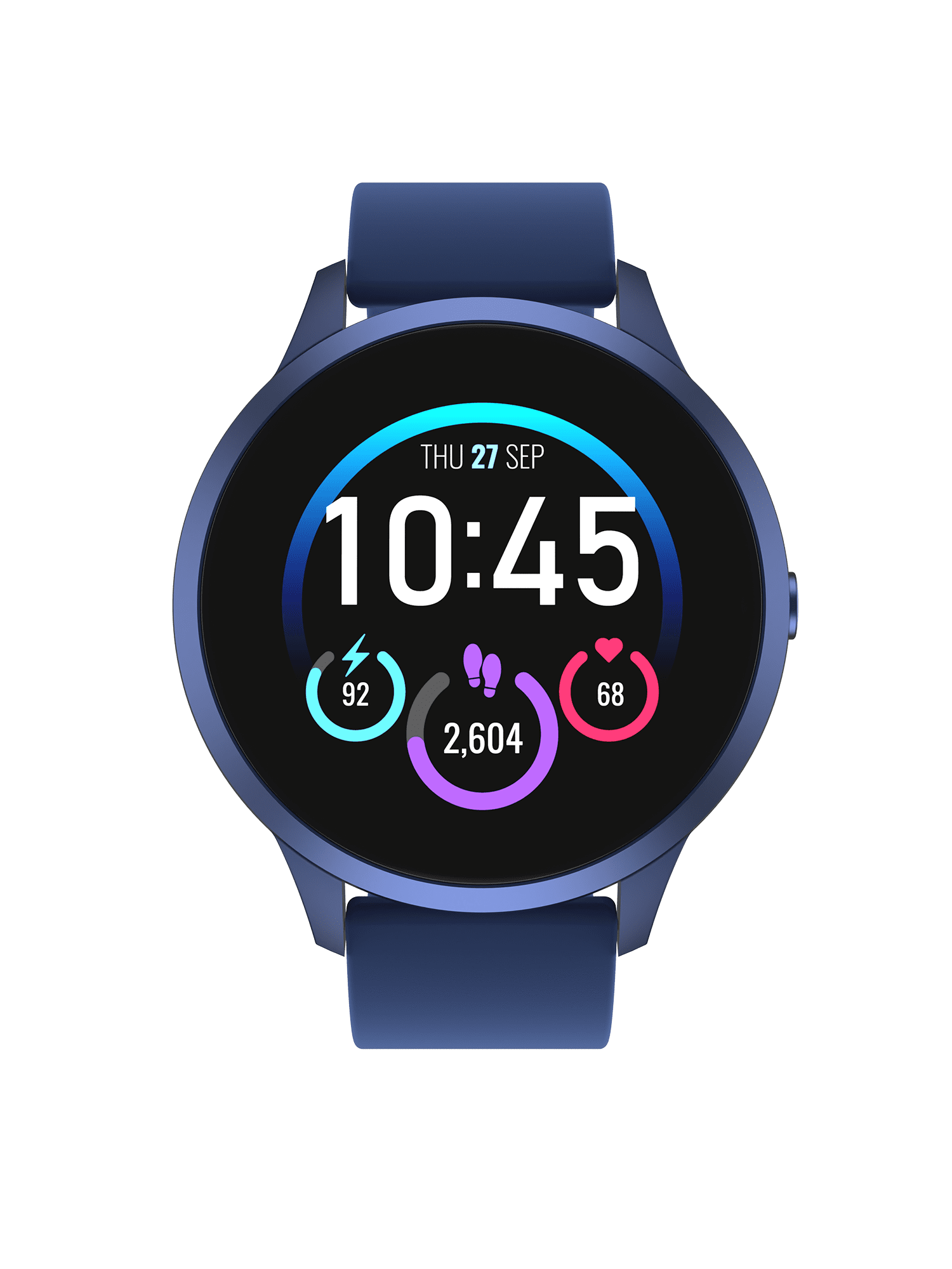 iTech Elite 3 Unisex Adult Smart Watch, Blue, Silicone Strap