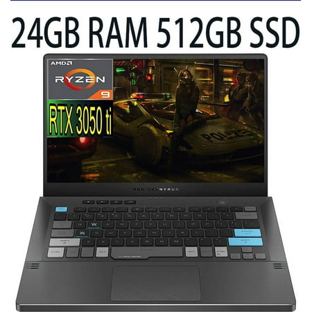 ASUS ROG Zephyrus G14 14 Special Edition Gaming Laptop, AMD 8-Core Ryzen 9 5900HS (Beat i7-10370H) GeForce RTX 3050 Ti 4GB, 24GB DDR4 512GB PCIe SSD, 14" WQHD (2560 x 1440) Display, Windows 10