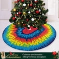 thumbnail image 6 of FMSHPON Valentine's Day Beautiful Love Heart Vortex Xmas Christmas Tree Skirt Stand Mat for Holiday Party Decoration Indoor Outdoor 48 inches, 6 of 6