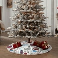 thumbnail image 4 of Balery London Landmark2 Printed Christmas Tree Skirt , Merry Christmas Party Christmas Tree Decoration,Adjustable Tree Skirt-48", 4 of 6