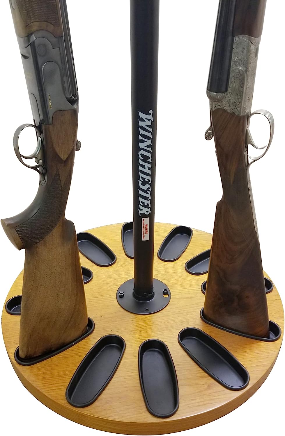 Winchester Run Around Susan 12 Gun Rotating Gun Rack Wood/Steel Tan/Black