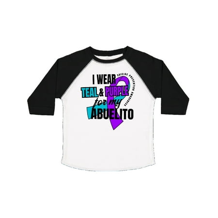 

Inktastic Suicide Prevention I Wear Teal and Purple for My Abuelito Gift Toddler Boy or Toddler Girl T-Shirt