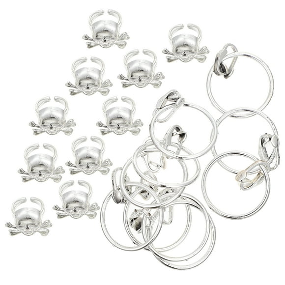 Miangastore 20Pack Halloween Party Supply Kid Plastic Rings Assorted Color Pirate Decorations