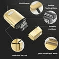 thumbnail image 4 of Kemei Cordless Metal Double Electric Shaver Razor for Men Close Electric Shavers, Type-C Rechargeable for Wet/Dry Shaving, KM-TX1 Gold, 4 of 7