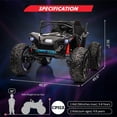 thumbnail image 2 of EastVita 24V Ride on Car Extra Wide 2 Seats UTV Ride on Toys with Remote Control, EVA Wheels 4WD Electric Vehicle with Full-Metal Suspension,Music,LED Lights,Black, 2 of 14