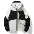 thumbnail image 1 of pstuiky camisas de manga larga para hombre, Chaqueta informal de hombre de color liso con capucha, manga larga y bolsillo con cremallera, estilo stormtrooper Tops casuales para hombres s, 1 of 9