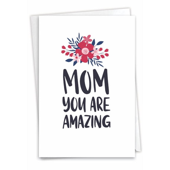 NobleWorks Mother's Day Greeting Card with 5 x 7 Inch Envelope (1 Card) Mom Amazing Mom - Amazing Day C10351BMDG