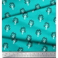 thumbnail image 2 of Soimoi Rayon Fabric Floral & Flying Swan Block Print Fabric by Yard 42 Inch Wide, 2 of 3