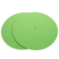 thumbnail image 1 of OULII 2pcs Vibration Absorbing Mat Green Felt for Turntable Users at Home, 1 of 8