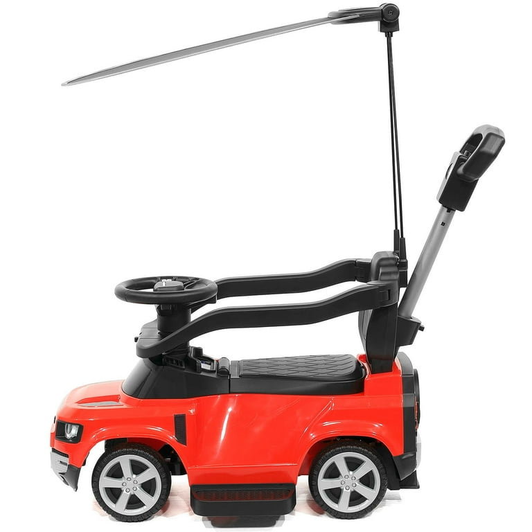 Land Rover Defender Kids Ride on Push Car with Sunshade Canopy