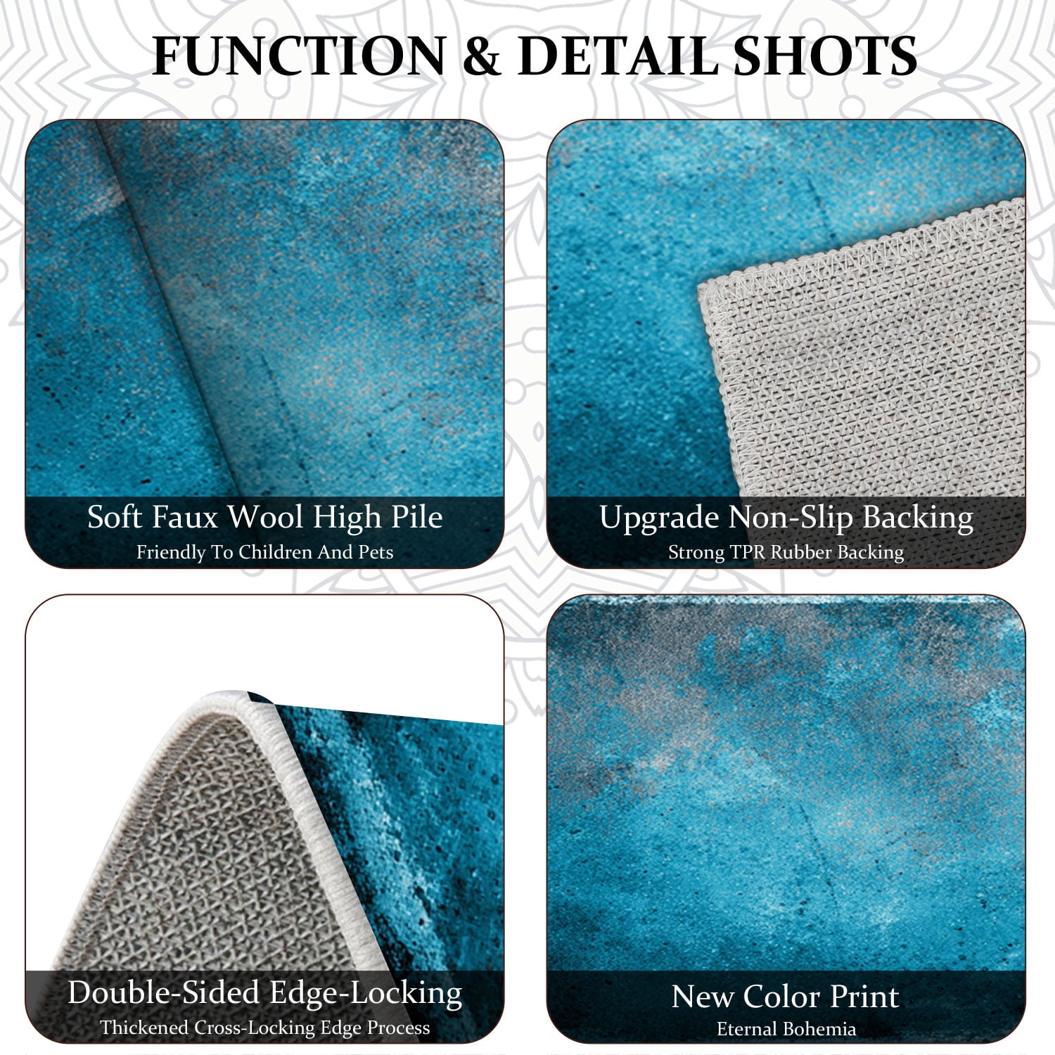 Three-Piece Kitchen Rug Set, Abstract Pattern Kitchen Hallway Rug, Soft And Comfortable, Suitable for Sinks, Floors, Entrances, Hallways, Bathrooms