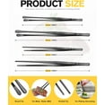 thumbnail image 4 of Bundlepro 4 Pcs 10'' 12'' Kitchen Fine Tweezers Tongs for Grilling Cooking Serving,Hand Wash,Black, 4 of 6