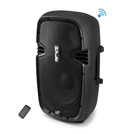 Pyle PPHP1037UB - Bluetooth Loudspeaker PA Cabinet Speaker System, Powered 2-Way Full Range Sound, Recording Ability, USB/SD, AM/FM Radio, Aux Input, 10-Inch, 700