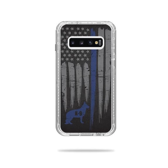 MightySkins LIFNESA10PL-Thin Blue Line K9 Skin for Lifeproof Next Case Samsung Galaxy S10 Plus - Thin Blue Line K9