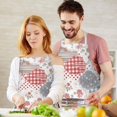 thumbnail image 3 of Pioneer Flower Floral Print Pattern Apron for Women and Men, Cotton Linen Waterproof with Pockets, Adjustable, 33x27 Inch for Kitchen, Gardening, BBQ, Salon, 3 of 6