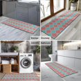 thumbnail image 2 of Red Teal Checkerboard Checkered Pattern Kitchen Rug Mat,Kitchen Runner Rugs Non Skid Washable,Decorative Kitchen Floor Mats for Kitchen,Sink,Laundry,17"X47", 2 of 5