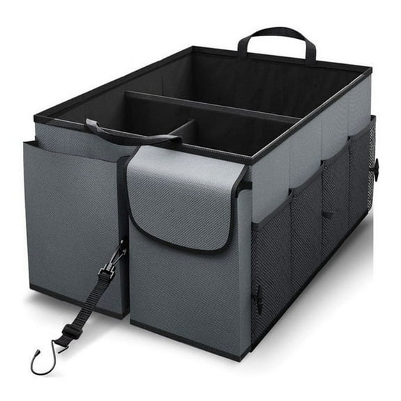 Trunk Organizer for Car - Large-Capacity Car Organizer, Foldable Trunk Organizer for SUVs & Sedans,Gray,1 * Car trunk storage box,Gray
