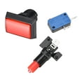 thumbnail image 3 of Game Push Button 49x33 Rectangle12V LED Illuminated Push Button Switch w Micro switch for Arcade Video Games Red 5pcs, 3 of 5