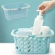 thumbnail image 1 of Cesta de almacenaje de plástico para baño con asa, cesta calada para frutas y verduras, organizador multiusos para artículos de aseo, aperitivos, juguetes, azul o rosa, 1 of 6
