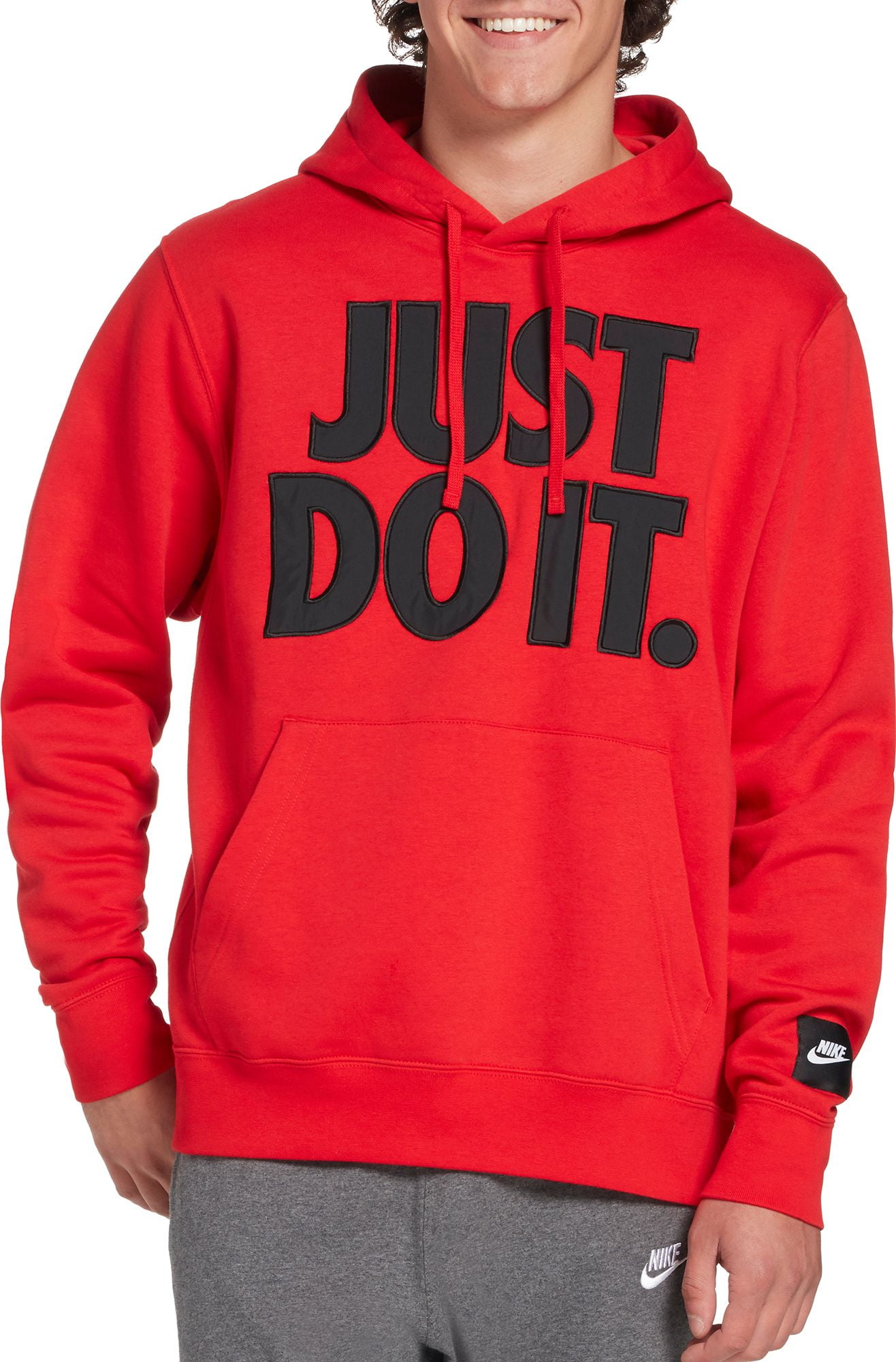 men's nike sportswear just do it fleece pullover hoodie