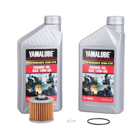Oil Change Kit With Yamalube Performance Semi-Syn 10W-50 For Yamaha