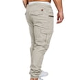 thumbnail image 4 of Jerdar Mens Casual Joggers Pants - Cotton Drawstring Chino Cargo Pants Hiking Outdoor Twill Track Jogging Sweatpants Pants, 4 of 5