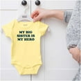 thumbnail image 5 of My Big Sister My Hero Little Sis Love Romper Boys or Girls Infant Baby Brisco Brands 12M, 5 of 6