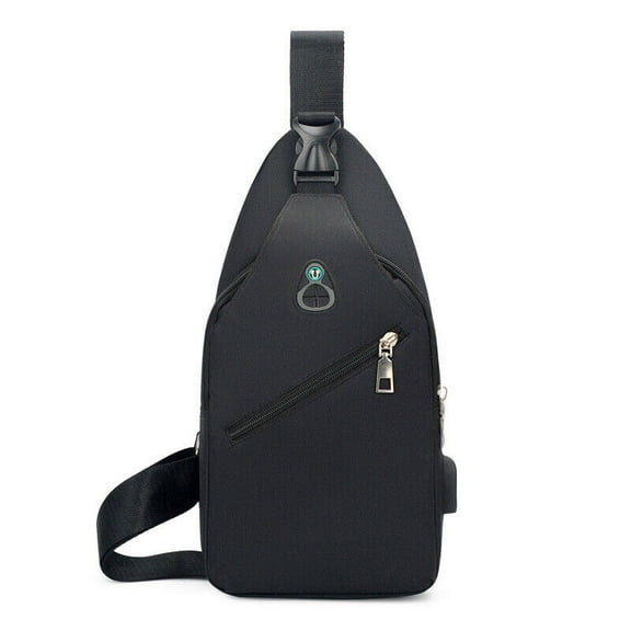 HGPS Small Sling Bag Crossbody Chest Shoulder Sling Bag Waterproof Travel Bag for Men Women with Earphone Hole