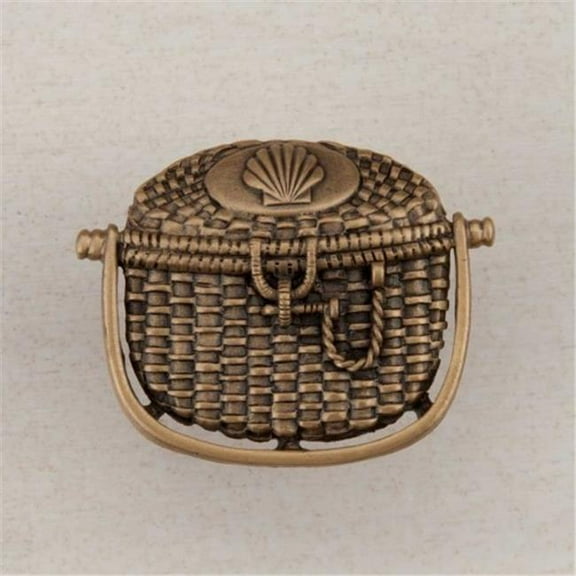 Artisan Collection Nantucket Basket Knob - Museum Gold