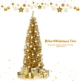 thumbnail image 2 of Gymax 6ft Pencil Artificial Christmas Tree Electroplate Pencil Tree (Champagne), 2 of 9