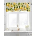 thumbnail image 2 of Lemon Summer Linen Curtain Valance for Bedroom/Bathroom/Kitchen/Office/Living/Dining Room Window,Botanical Tropical Fruit Watercolor Pocket Topper Drapes Decorative Cafe Drapery Panel 54"x18", 2 of 6