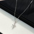 thumbnail image 1 of Jiuchuanpiao S925 cruz de plata japón construida diseño pendiente de collar de plata de alergias construida con el diario/la fiesta de boda joyas | mujeres adolescentes regalo, 1 of 5