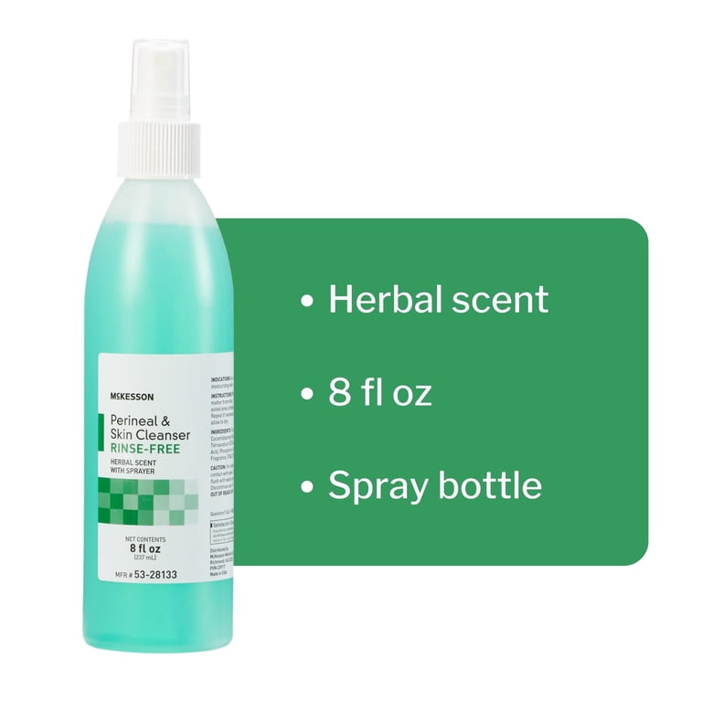 McKesson 8 oz Herbal Scented Rinse-Free Perineal Wash