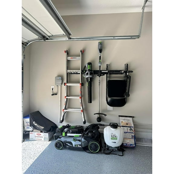 Garage Tool Organizer Wall Mount - 48 inches - Sturdy Storage Rack with Adjustable Hooks, Anti-Rust - Easy Installation, 300lbs Capacity - Garden Tool Organizer (03 Racks & 06 Hooks)