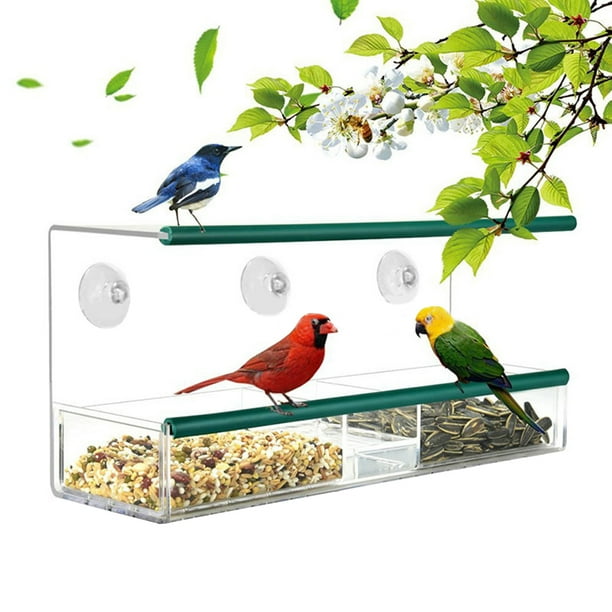 Window Bird Feeder Outdoor Bird Feeder for Wild Bird Finch Blue Bird