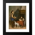 thumbnail image 2 of Gerard ter Borch 19x24 Black Modern Framed Museum Art Print Titled - Officer Writing a Letter, with a Trumpeter, 2 of 5