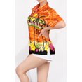 thumbnail image 2 of HAPPY BAY Women's Short Sleeve Tops Hawaiian Overshirt XL Pumpkin, Clouds, 2 of 4