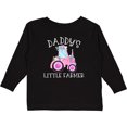 thumbnail image 3 of Inktastic Daddys Little Farmer- Pink Tractor and Flowers Boys or Girls Long Sleeve Toddler T-Shirt, 3 of 5