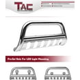 thumbnail image 6 of TAC Bull Bar Compatible with 2015-2022 Chevy Colorado (Exclude ZR2 Model) / 2015-2022 GMC Canyon Pickup Truck 3” Stainless Steel Front Bumper Guard Grille Guard Brush Off Road Exterior Accessories, 6 of 7