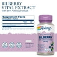 thumbnail image 3 of Solaray Bilberry Berry Extract 60 mg, Eye Health & Circulation Support, With 36% Anthocyanosides, Vegan, 120 VegCaps, 3 of 7