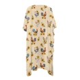 thumbnail image 2 of Xoenoiee Rooster Chicken Sunflower Print Women Bathing Suit Coverup Casual Loose Swimsuit Coverups Open Front Kimono Cardigan Cover Up Half Sleeve Summer Beach Cover up, 2 of 7