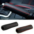thumbnail image 4 of 2X Car Leather Handbrake Cover Shift Lever Cover for K2 2011 2012 2013 2014 2015 2016 A, 4 of 7