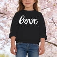 thumbnail image 2 of Bobifish Little Girls Sweatshirts Cute Love Fleece Lined Long Sleeve Pullover Tops For Kid, 2 of 4