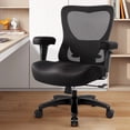 thumbnail image 3 of Ergonomic Big and Tall Office Chair 500lbs, Heavy Duty Executive Mesh Desk Chair with Lumbar Support & Flip-Up Arms, Wide Seat Computer Chair, 3 of 11
