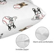 thumbnail image 3 of Balery Bbaseball Dog Funda de Cojín Estampada, Regalos para Mujeres, Regalos de Amor para Ella, Regalos para Novia o Esposa, Funda de Almohada-16"x24", 3 of 6