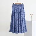 thumbnail image 2 of WRKEKC Flowy Skirts for Women Boho Floral Print Elastic Waist Beach Skirt with Ruffle Trim and Lightweight, 2 of 5